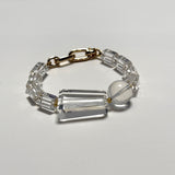 *BESPOKE COLLECTION* AMP UP YOUR VIBE BRACELET | Mixed Geometric Cut Brazilian Clear Quartz