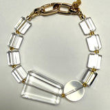 *BESPOKE COLLECTION* AMP UP YOUR VIBE BRACELET | Mixed Geometric Cut Brazilian Clear Quartz