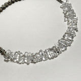 IT'S A JOYRIDE NECKLACE | Brazilian Clear Quartz nuggets & round sphere Dalmatian Jasper