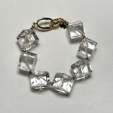 AMP UP YOUR VIBE BRACELET | Cushion Faceted Brazilian Clear Quartz