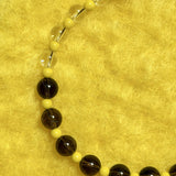 CALL ME CLEAR Phone Charm | Smoky Quartz with Clear Quartz -  GENDER FLUID