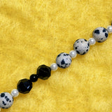 CALL ME JOYFUL Phone Charm | Dalmatian Jasper & Black Agate -  GENDER FLUID