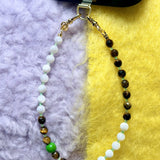 LUCK IS DIALING Phone Charm | Tiger's Eye & Mother Of Pearl -  GENDER FLUID