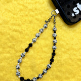 CALL ME JOYFUL Phone Charm | Dalmatian Jasper & Black Agate -  GENDER FLUID