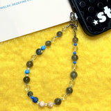 CALL ME ZEN Phone Charm | Labradorite & Clear Quartz - GENDER FLUID