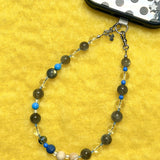 CALL ME ZEN Phone Charm | Labradorite & Clear Quartz - GENDER FLUID