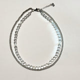 AMP UP YOUR VIBE NECKLACE | Brazilian Round Sphere Clear Quartz & Mini Japanese Matte Pearls